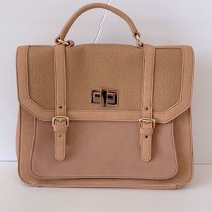 Izzy & Ali vegan leather tan boho satchel